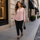 ✨Fresh Drop  70% OFF⚡50K+ SOLD 🛍️ Relaxed Velvet Blouse - Lightweight & Neat Finish for Everyday Elegance