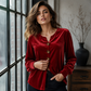 ✨Fresh Drop  70% OFF⚡50K+ SOLD 🛍️ Relaxed Velvet Blouse - Lightweight & Neat Finish for Everyday Elegance