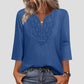 ☀️New Arrival 50% OFF💥👚Top Pick - Lace-Trim V-Neck Blouse – Breathable Fabric & Flattering Drape for Work or Weekend 🌿
