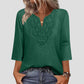 ☀️New Arrival 50% OFF💥👚Top Pick - Lace-Trim V-Neck Blouse – Breathable Fabric & Flattering Drape for Work or Weekend 🌿