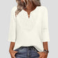 ☀️New Arrival 50% OFF💥👚Top Pick - Lace-Trim V-Neck Blouse – Breathable Fabric & Flattering Drape for Work or Weekend 🌿