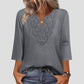 ☀️New Arrival 50% OFF💥👚Top Pick - Lace-Trim V-Neck Blouse – Breathable Fabric & Flattering Drape for Work or Weekend 🌿