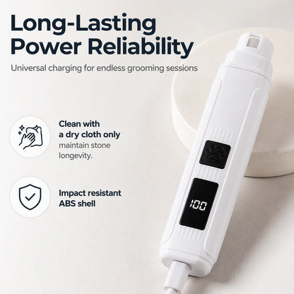 🥳Limited Time Special Price ￡7.99!!🐶💨 Electric Pet Nail Grinder – Whisper‑quiet, 3‑step gentle grinding. LED power display & USB‑C rechargeable – stress‑free grooming for dogs & cats! 🛡️✨