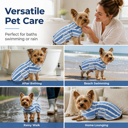 🐶LAST DAY SALE 60% OFF⚡50K+ SOLD🐕 Super-Absorbent Dog Bathrobe for Baths and Rainy Walks