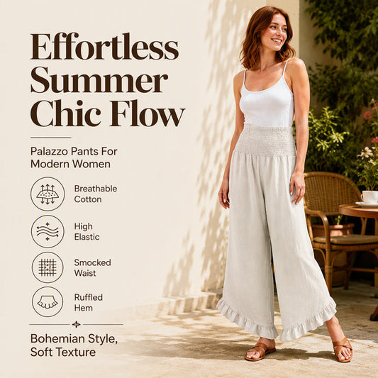 ⏳Time-Limited Special 70% Off⏰☀️ Lightweight Comfort | Women's High-Waist Cotton-Linen Relaxed Pants