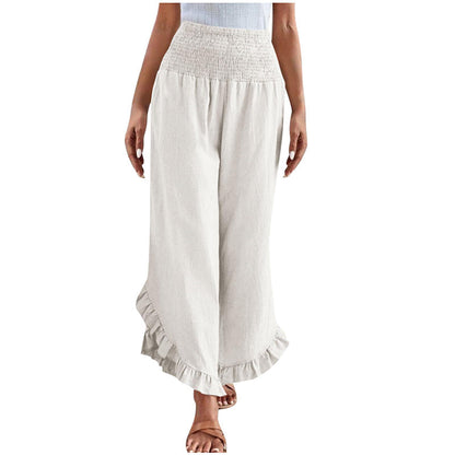 ⏳Time-Limited Special 70% Off⏰☀️ Lightweight Comfort | Women's High-Waist Cotton-Linen Relaxed Pants
