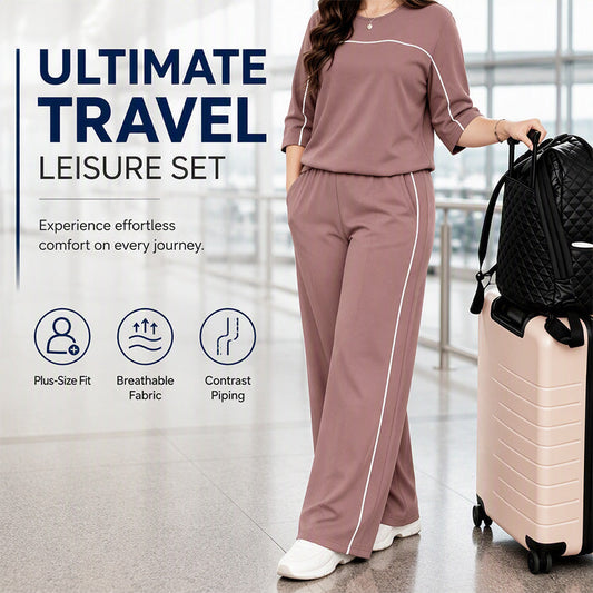 💗LAST DAY SALE 60% OFF⚡50K+ SOLD💕✨ Easy Everyday Comfort | Women's Relaxed Short-Sleeve Top & Pants 2-Piece Set