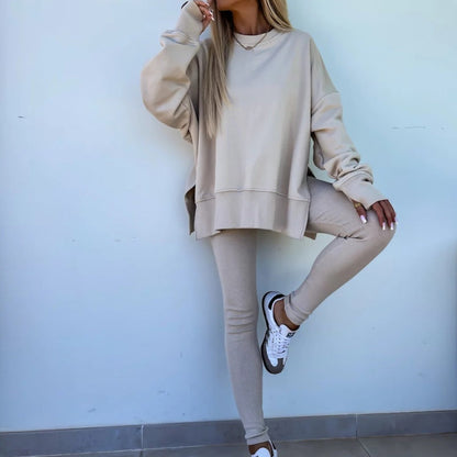 🏆Flash Sale⚡50K+ SOLD! Almost Gone💥🔥Women's Long Sleeve Printed Sweatshirt and Leggings 2-piece Set