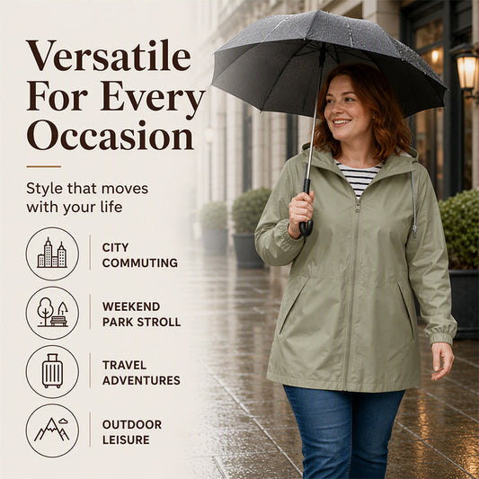 ⏳Time-Limited Special 70% Off⏰Women's Outdoor Waterproof Hooded Jacket🌧🧥