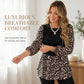 🐆LAST DAY SALE 60% OFF⚡50K+ SOLD💕 Leopard Contrast, Flattering Tunic Length | Women's Relaxed Long-Sleeve Top