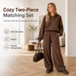 🍂Autumn Hot Sale 70% OFF🔥✨ Cropped Hoodie, Flattering Wide-Leg Drape | Women's Knit 2-Piece Set ⚡🌙!!Sizes up to 5XL!!