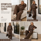 🍂Autumn Hot Sale 70% OFF🔥✨ Cropped Hoodie, Flattering Wide-Leg Drape | Women's Knit 2-Piece Set ⚡🌙!!Sizes up to 5XL!!