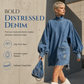 👖LAST DAY 60% OFF👗Women's Oversized Denim Mock Neck Mini Dress