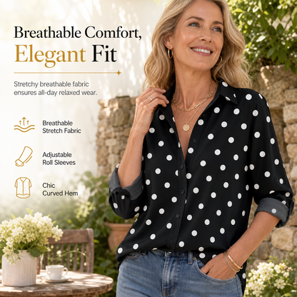 ⏳Time-Limited Special Price: ￡13.99!!⏰Women Elegant Casual Long Sleeve Button Up Blouse