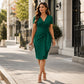 🏆Flash Sale⚡50K+ SOLD! Almost Gone💥Women's Elegant V-Neck Ruffle Wrap Dress